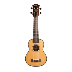Tiki '22 Series' Spruce Solid Top Concert Ukulele with Hard Case